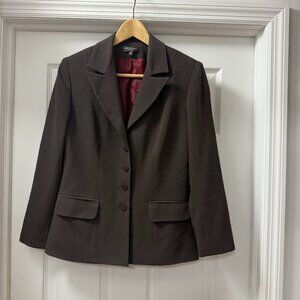 Vintage Iris Singer Collection lined brown blazer size 6
